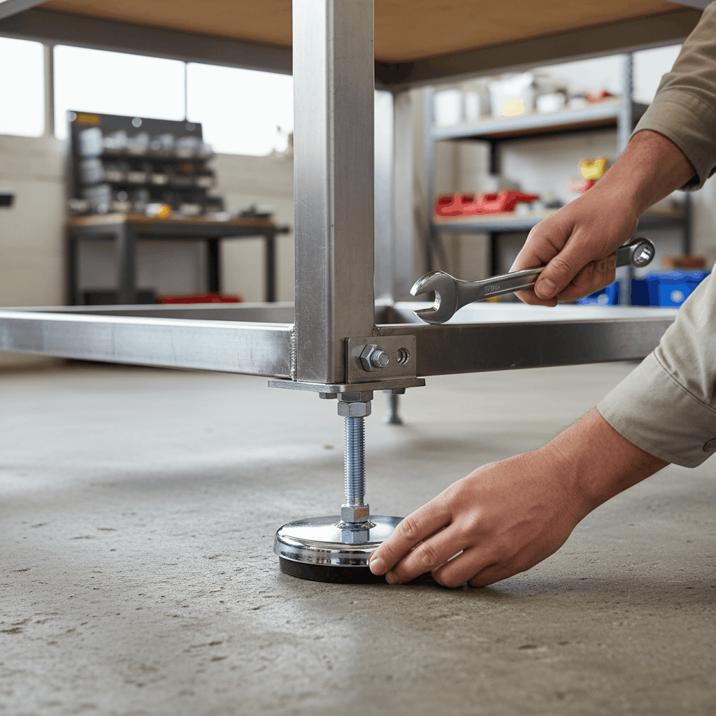 SL Serisi 40 mm Sabit Makina Ayağı SL Serisi 40 mm krom kaplamalı sabit makina ayağı 50-150 kg kapasite