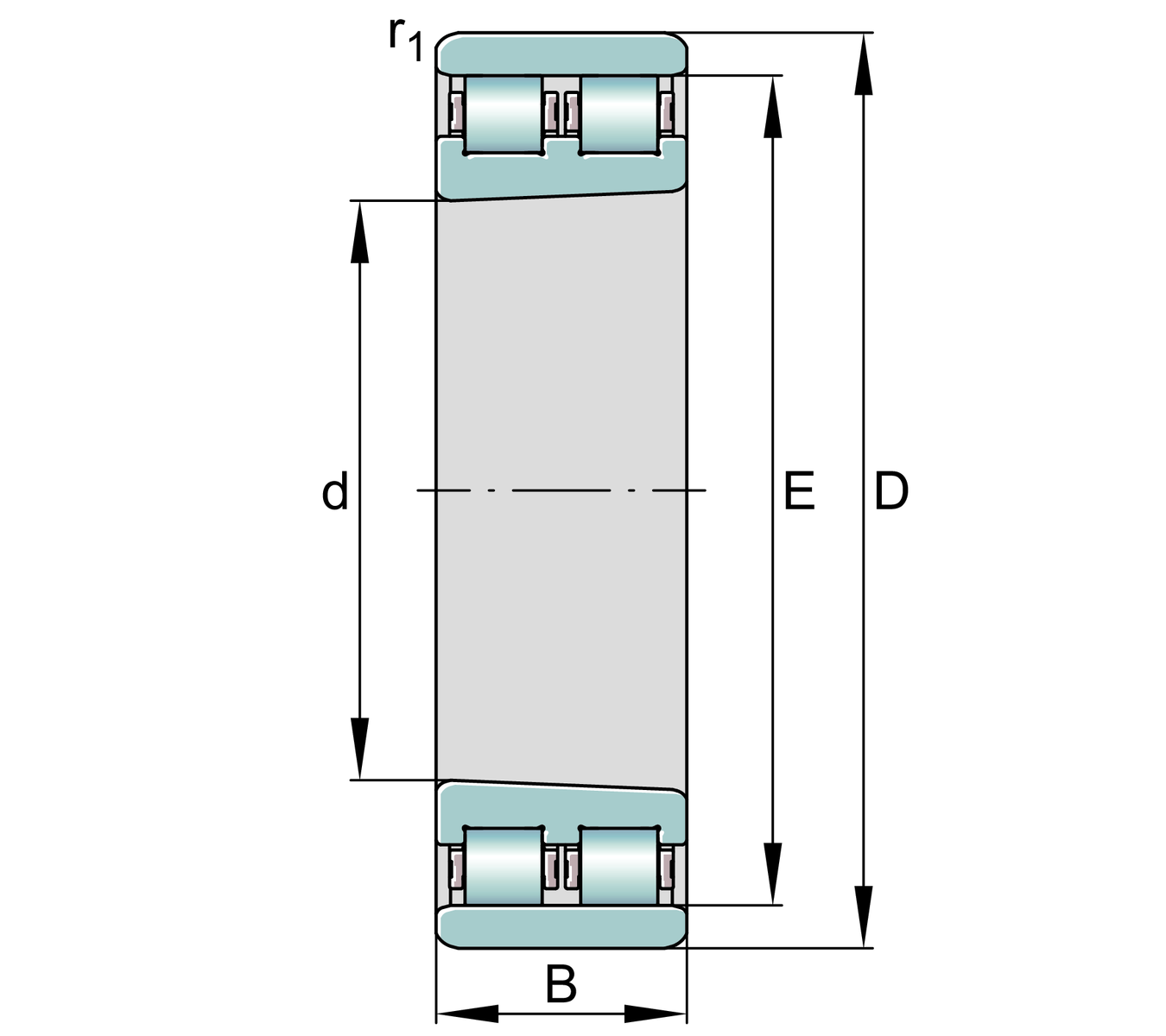 NN3018-D-K-TVP-SP-XL Teknik Ölçü Çizimi NN3018-D-K-TVP-SP-XL Rulman Ölçüleri ve Teknik Çizim