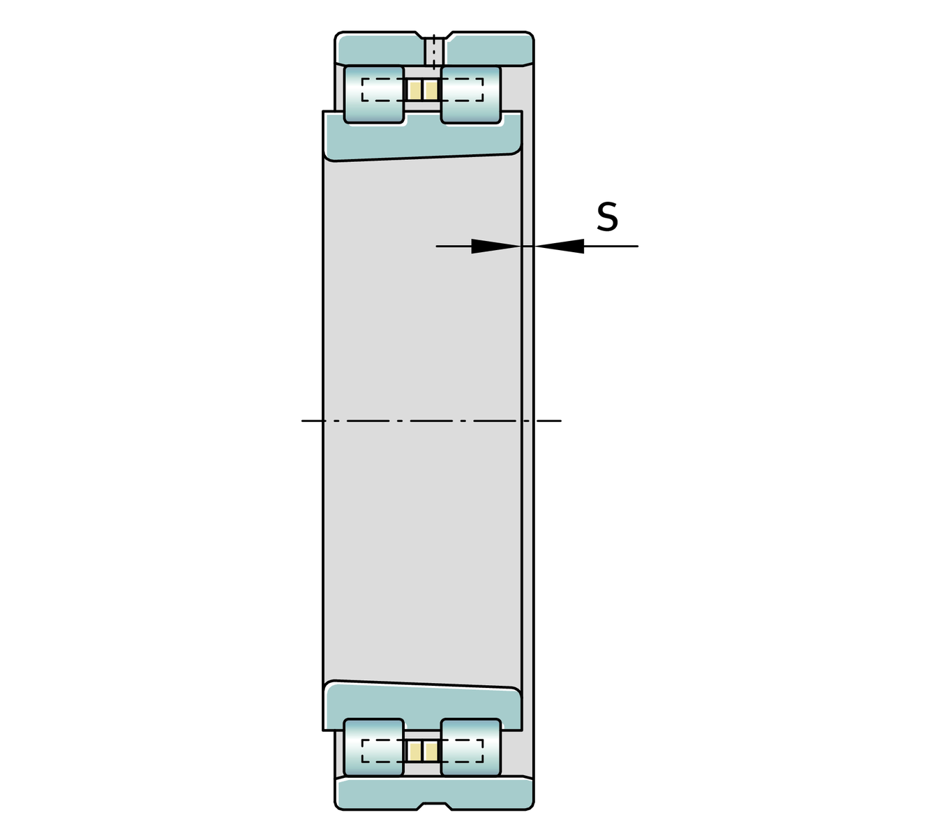 NN3026-AS-K-M-SP Teknik Ölçü Çizimi NN3026-AS-K-M-SP Rulman Ölçüleri ve Teknik Çizim